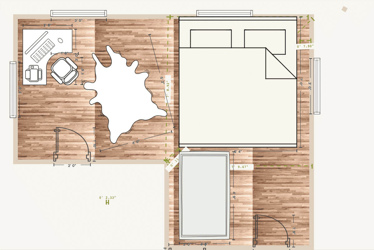Bedroom Plan designed by Sophie Harrington