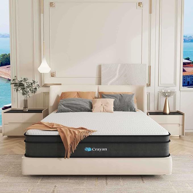 King Mattress, 12 Inch Memory Foam Mattress King Size, Innerspring Hybrid Mattress in a Box with Motion Isolation, Pressure Relief, CertiPUR-US added by Lauren Gisriel