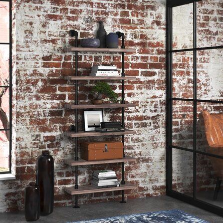 Charter Iron Pipe Wall Mount Ladder Bookcase added by Jaiya Cosgrove