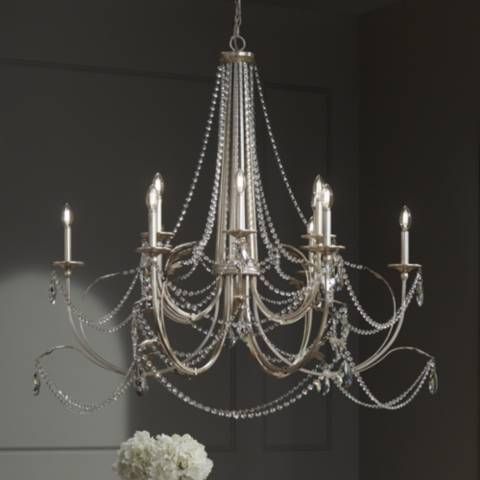 Regency Hill Strand 46" Wide Silver Leaf 12-Light Chandelier - #9H385 | Lamps Plus added by Sandy Schargel Interiors