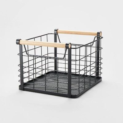 Wire Natural Wood Handles Milk Crate - Brightroom™ added by Stephanie Northrop