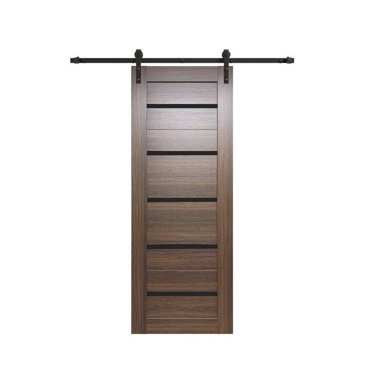 Paneled Manufactured Wood and Glass Tampa Barn Door with Installation Hardware Kit Tampa Glass Barn Door with Installation Hardware Kit added by Spoak Member