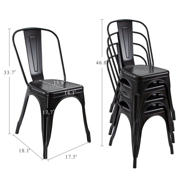 Borowski Slat Back Stacking Side Chair for 4 added by Christina Miller