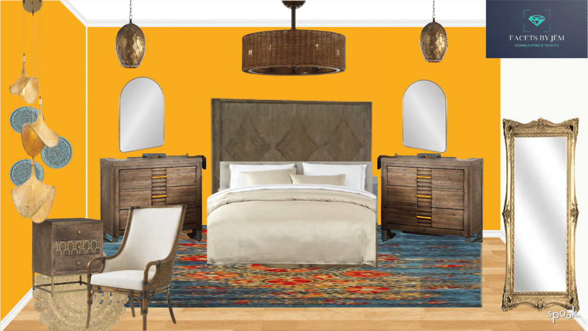 Primary Bedroom Inspo designed by Jean-Marie Andrews