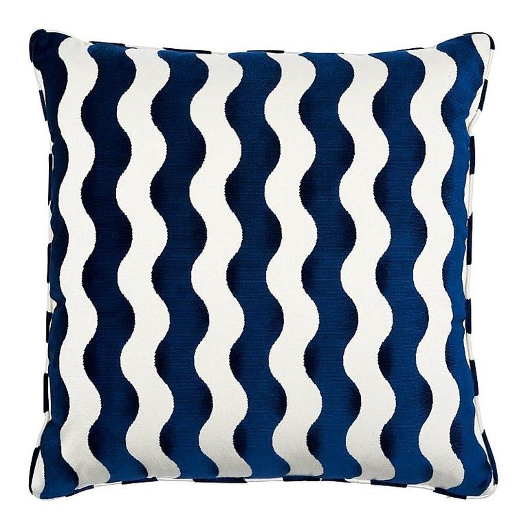 Schumacher The Wave 20" Pillow in Navy added by Averyl Yaco