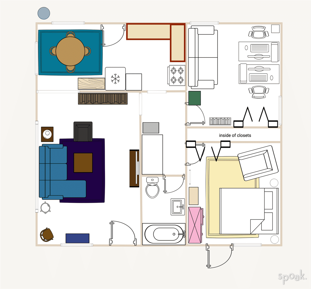 Multi Story Apartment Layout designed by Arrietta van der Voort