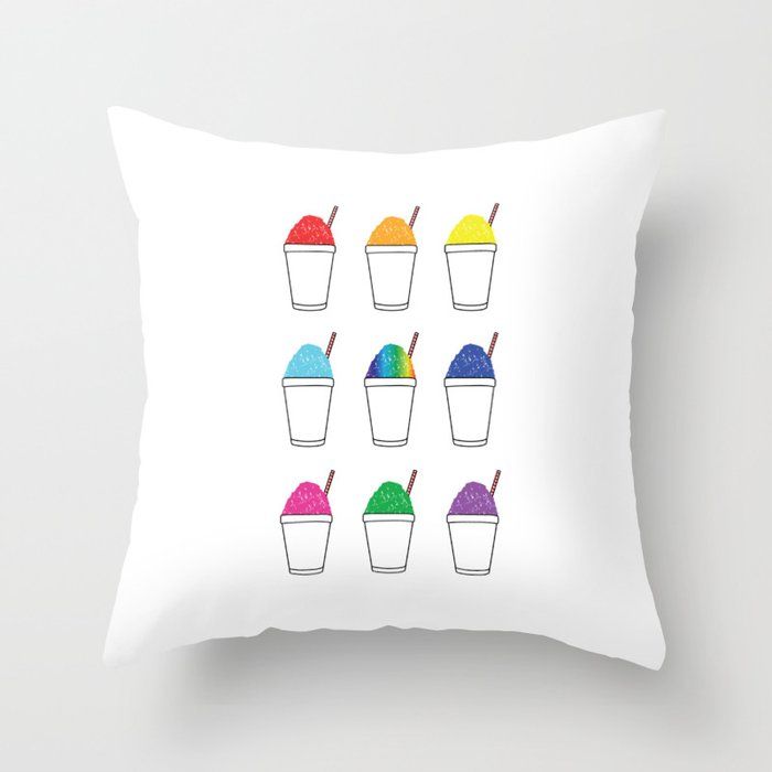Sweet Snoballs Rainbow Colour Colorful Travel New Orleans Nola Louisiana Spring Summer Throw Pillow by littleshopofnola added by Ashley Genard