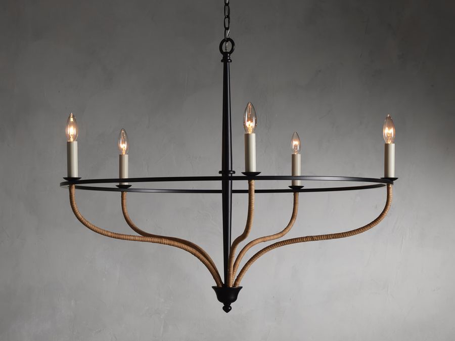 Rosalind Rattan Chandelier in Black added by Olga Dragieva