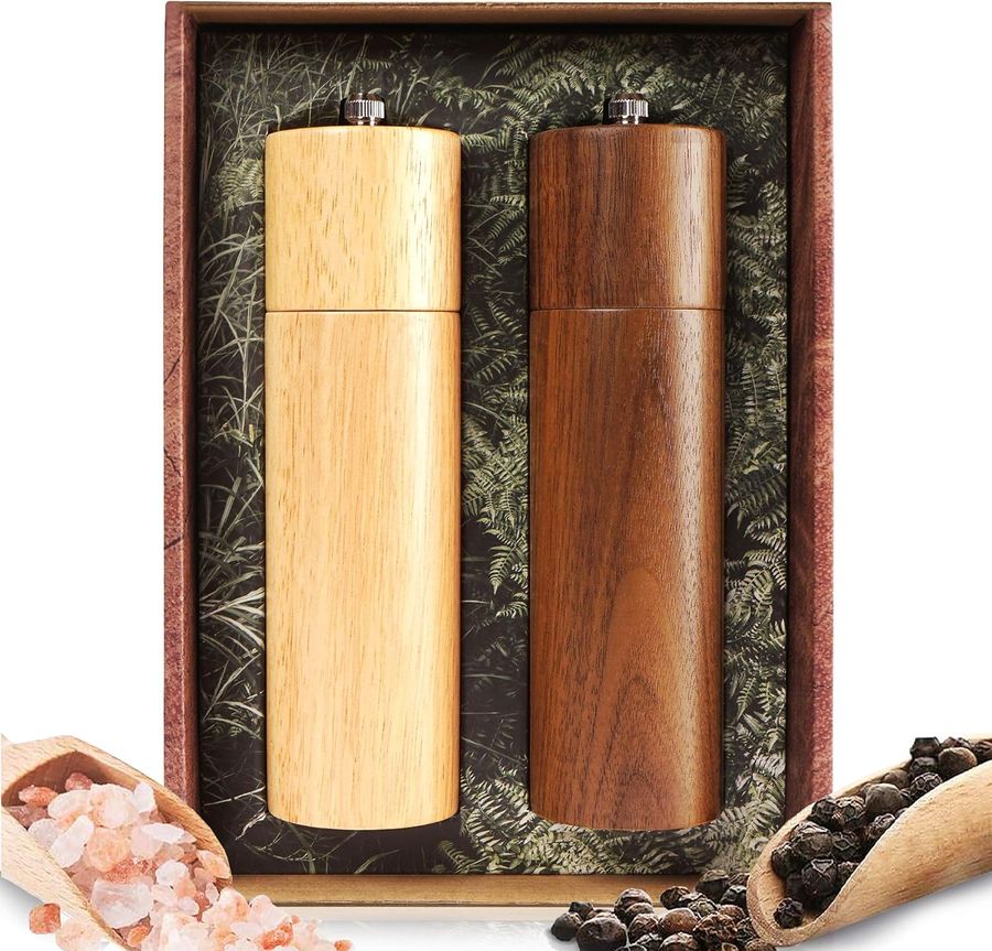 Salt & Pepper Grinder Set - Salt & Pepper Shakers, Pepper Mill, Spice Grinder, Black Pepper Grinder, Salt & Pepper Shaker, Pepper Grinders Refillable, Salt & Pepper Grinder Wood, Peppercorn Grinder Visit the ROSE PARK Store added by Lauren Kunewa
