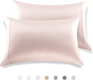 MEILA Silky Satin Pillowcase for Hair and Skin, Ultra-Soft Washed Silk Pillow Cases King Size Set of 2, Pink added by Spoak Member