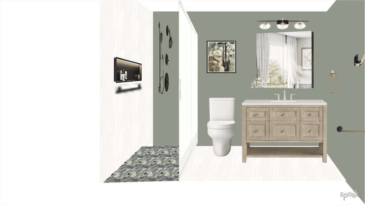 Bathroom Inspiration designed by Bibi Swindle