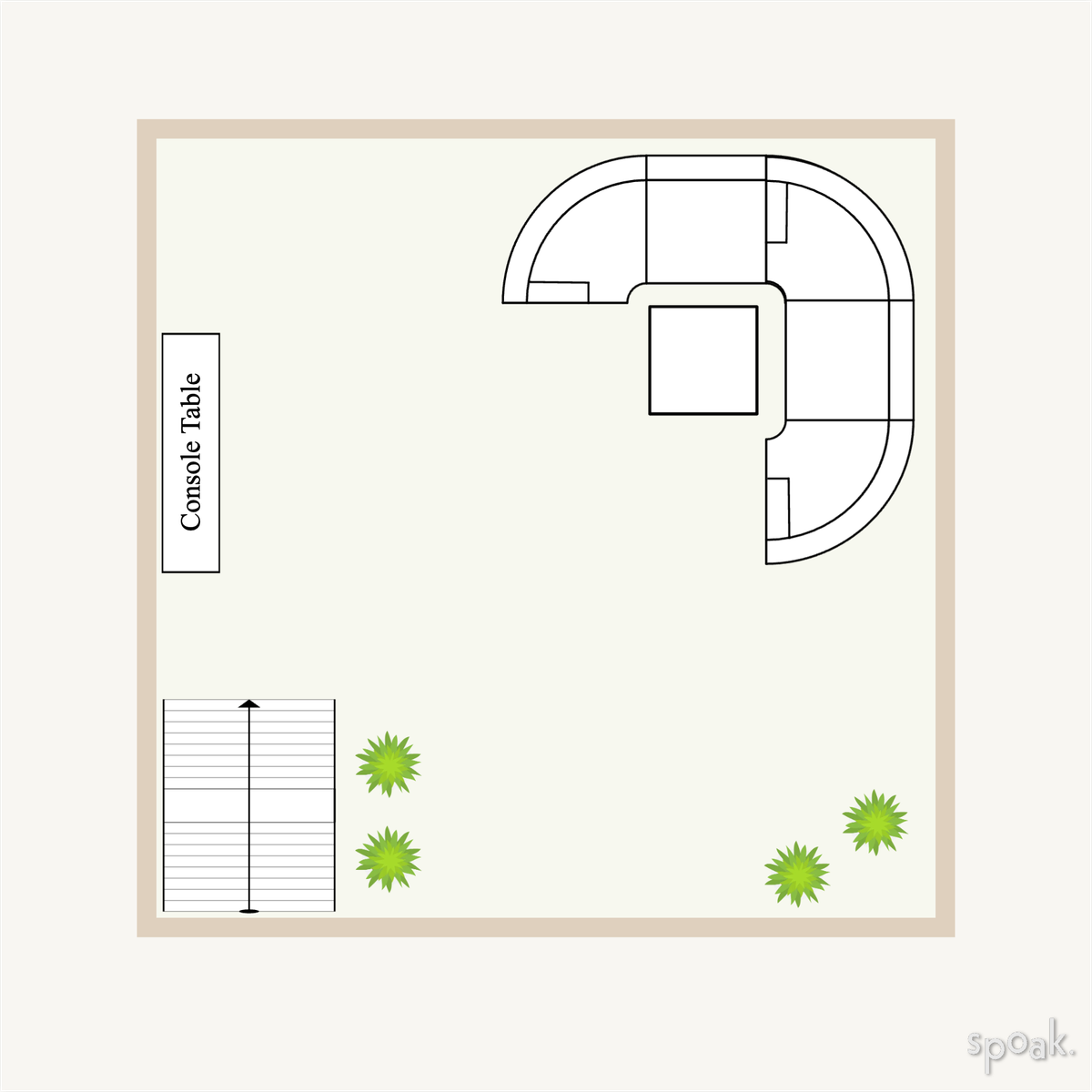 Living + Dining Room Plan designed by Miceala Antoniou