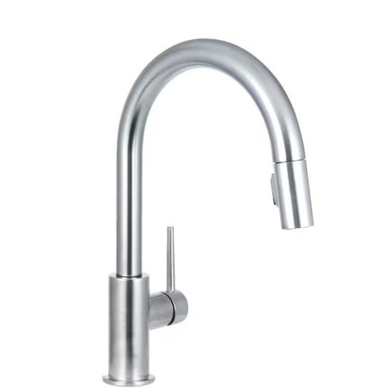 Delta Trinsic Single-Handle Pull-Down Sprayer Kitchen Faucet with MagnaTite Docking in Arctic Stainless added by Danielle Lambert