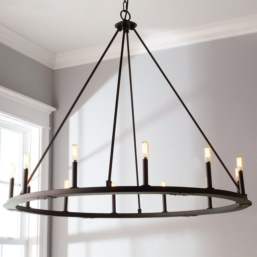 Minimalist Iron Ring Chandelier - 12 Light added by Emily York