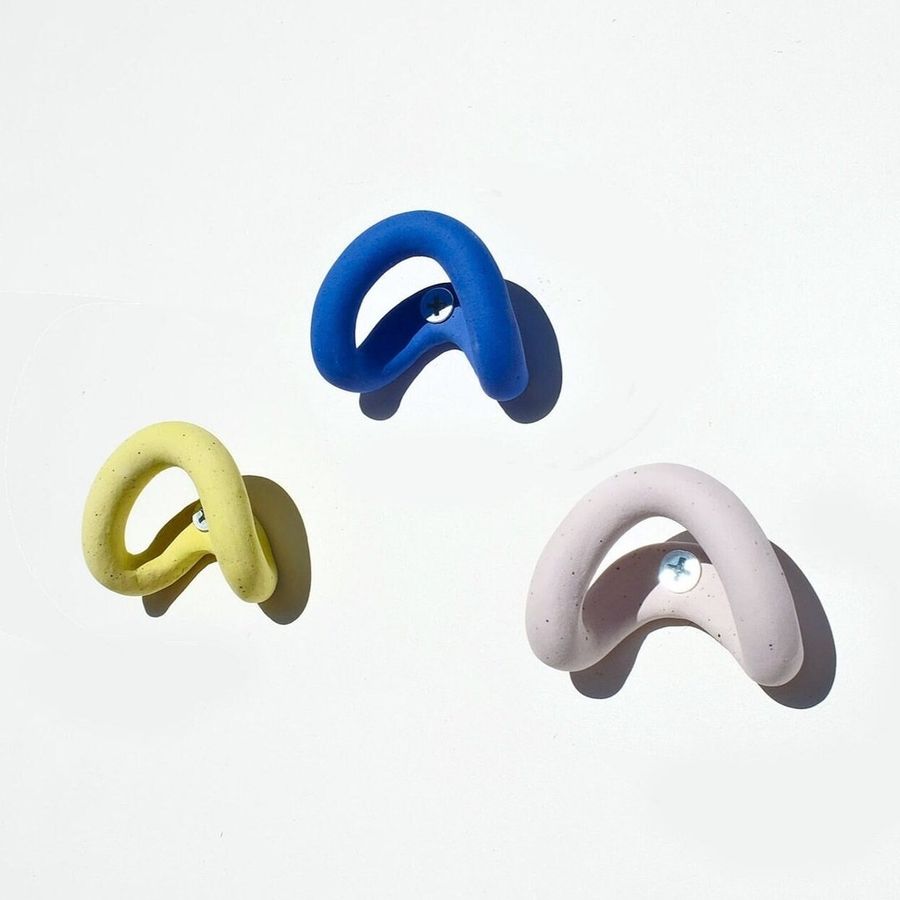 PRE-ORDER: Ceramic Wall Hooks Handmade Decorative Coat Hook / Colorful Towel Hook / Monotone Set Neon Yellow Blue Purple - Etsy added by Sarah Jackson
