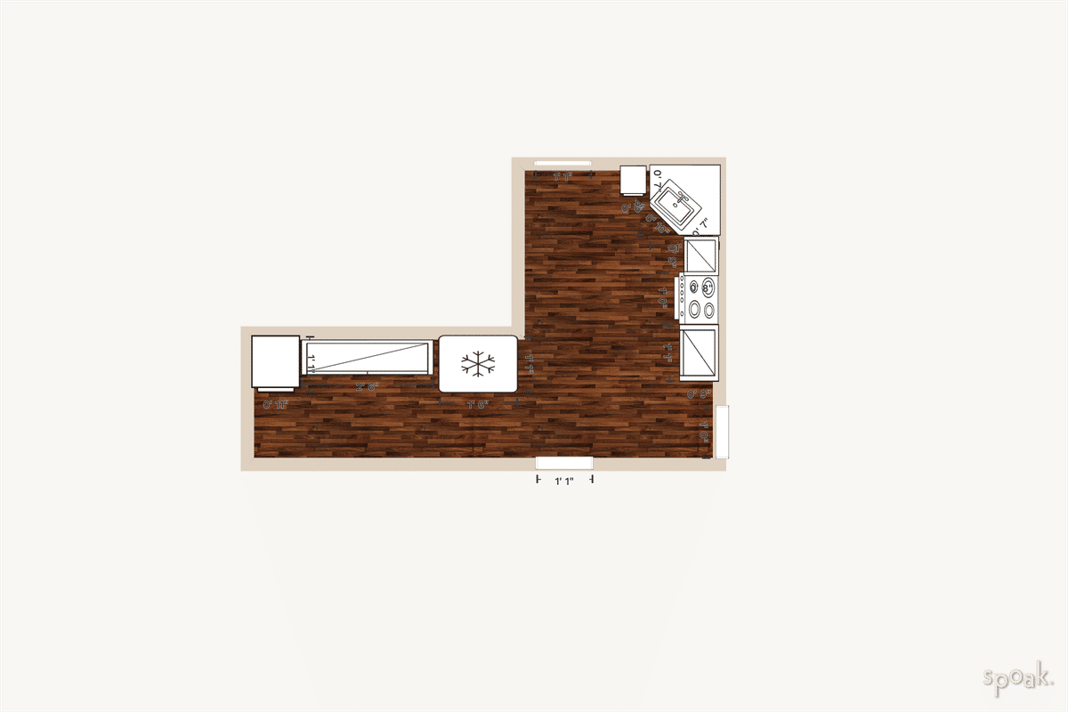 Kitchen Layout designed by Athena Laster