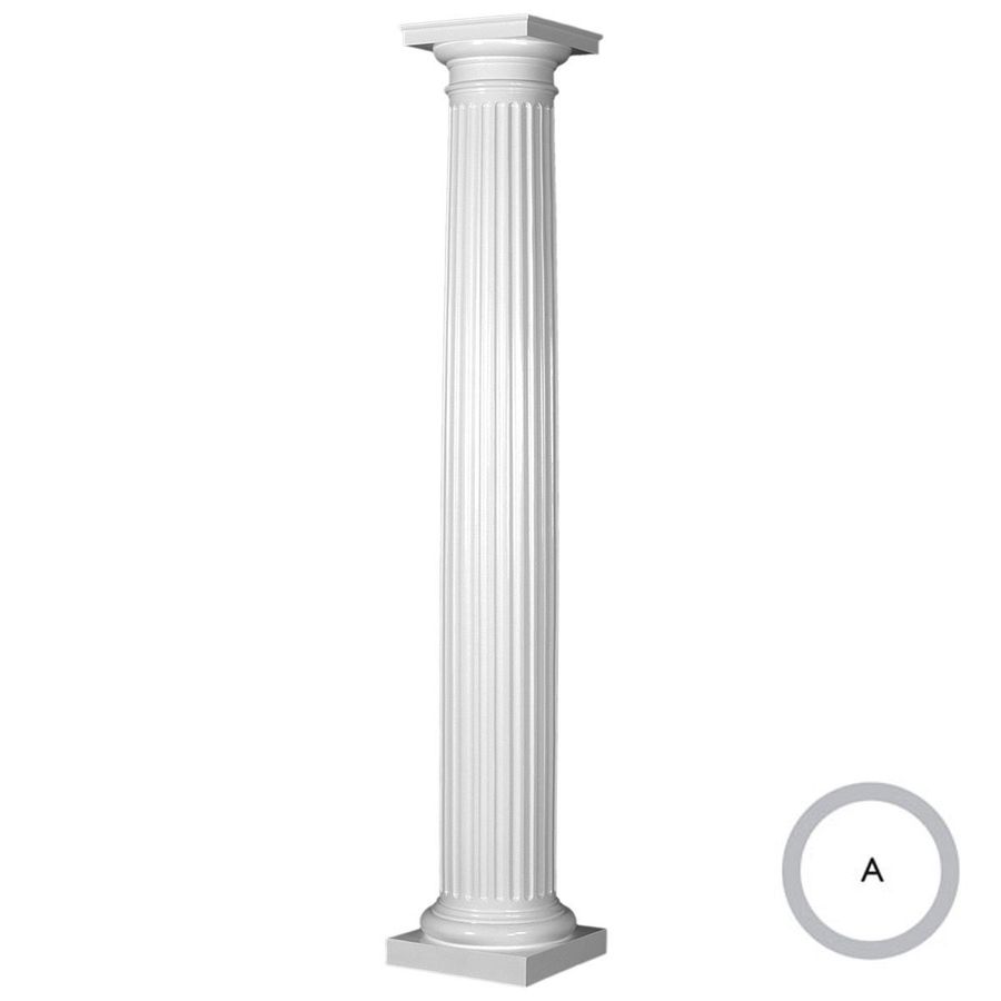 8-Inch Dia. x 10'H Endura-Stone Fluted Column, Round Shaft (FRP) w/True Entasis Taper, Tuscan Base & Tuscan Capital (Plan Type A) added by HELEN SALGADO