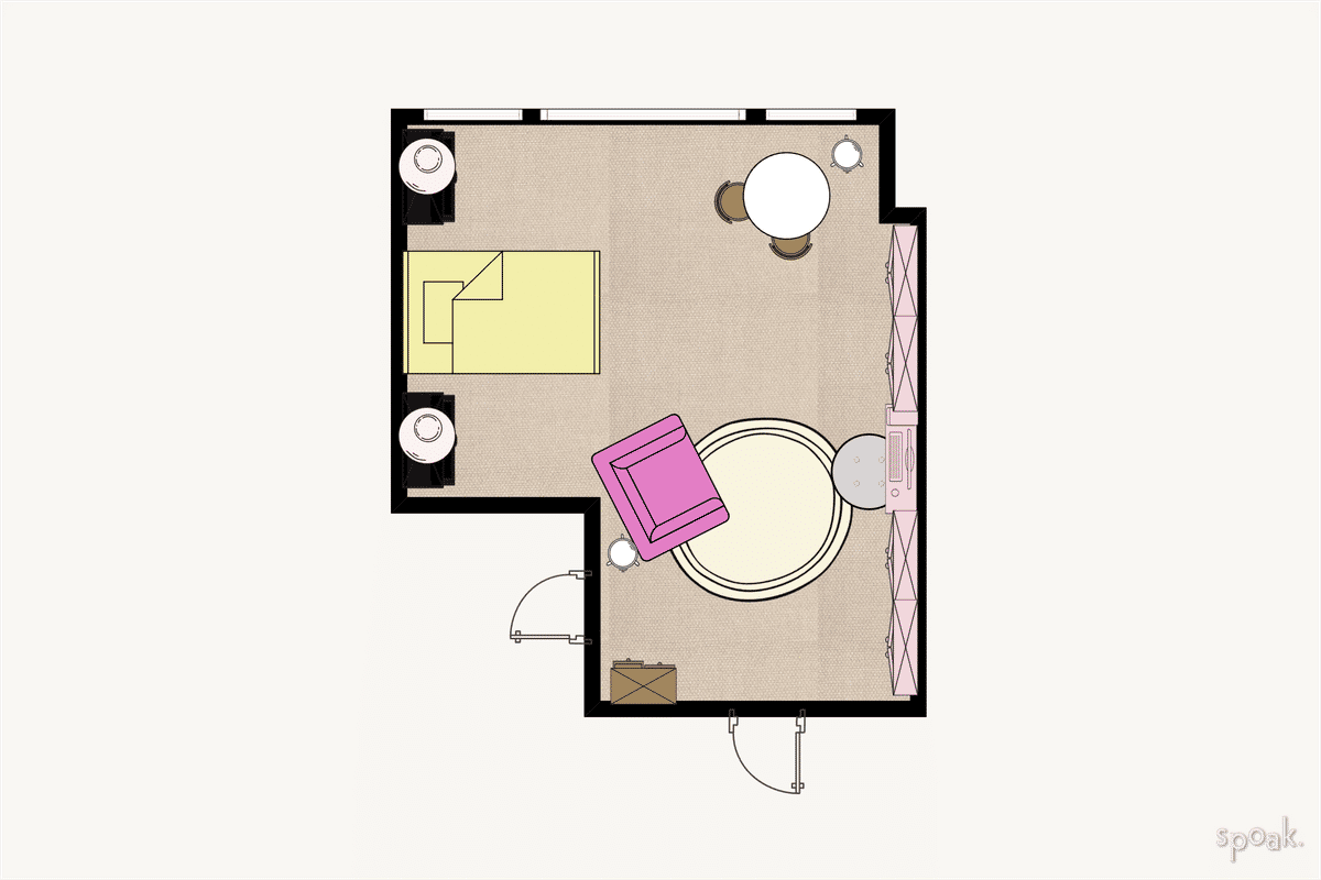 Bedroom Layout designed by Kendall Edwards