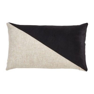 Saro Lifestyle Poly-Filled Lumbar Throw Pillow With Geometric Velvet Design added by Spoak Member