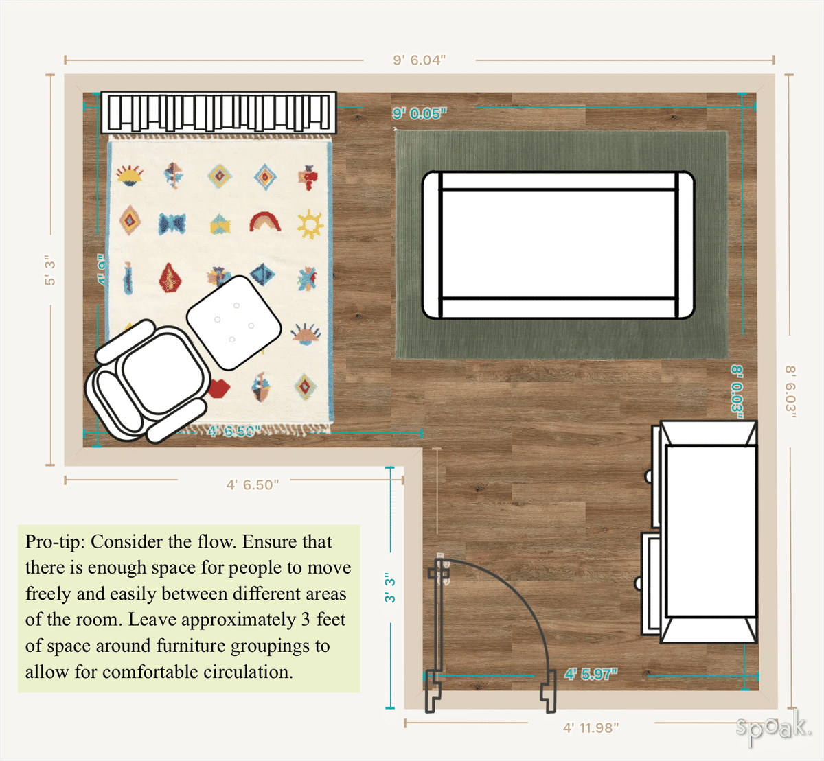 Primary Bedroom Layout designed by Shannon Stillmun