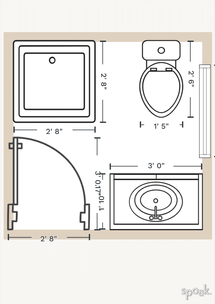 Bathroom Layout designed by Megan Liles