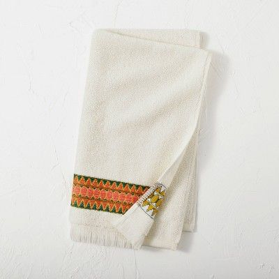 16"x27" Geo Border Hand Towel White added by Emily Wilson