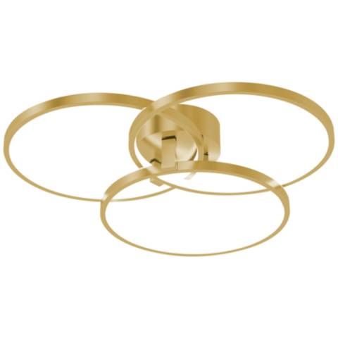 AFX Orion 20" Wide Satin Brass LED Modern Ring Ceiling Light - #280M2 | Lamps Plus added by Sandy Auren