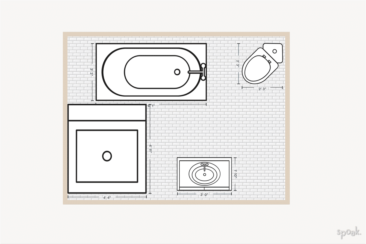 Bathroom Plan designed by Tayler Shaw