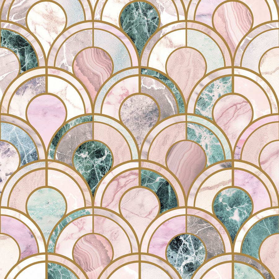 Everly Quinn Rose Gold Marble Inlays | Wayfair added by Shannon Bernier