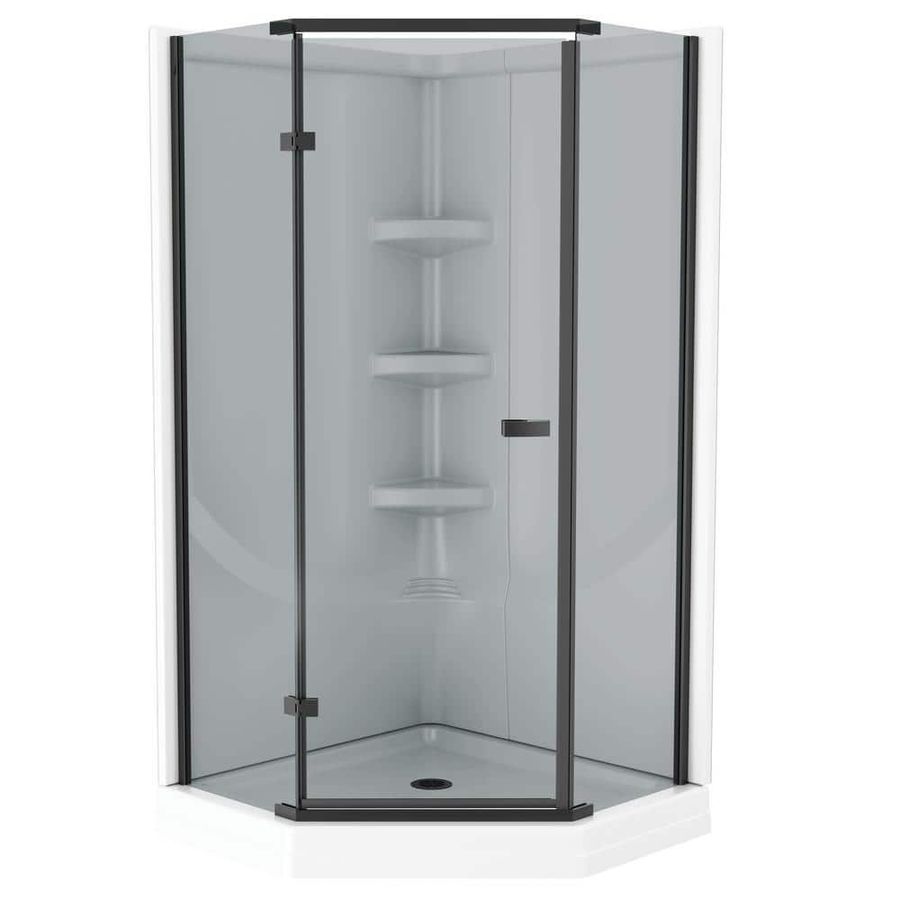 Delta Classic 38 in. L x 38 in. W x 73.88 in. H Corner Shower Stall/Kit BVS3-CL262-WHBL - The Home Depot added by HELEN SALGADO