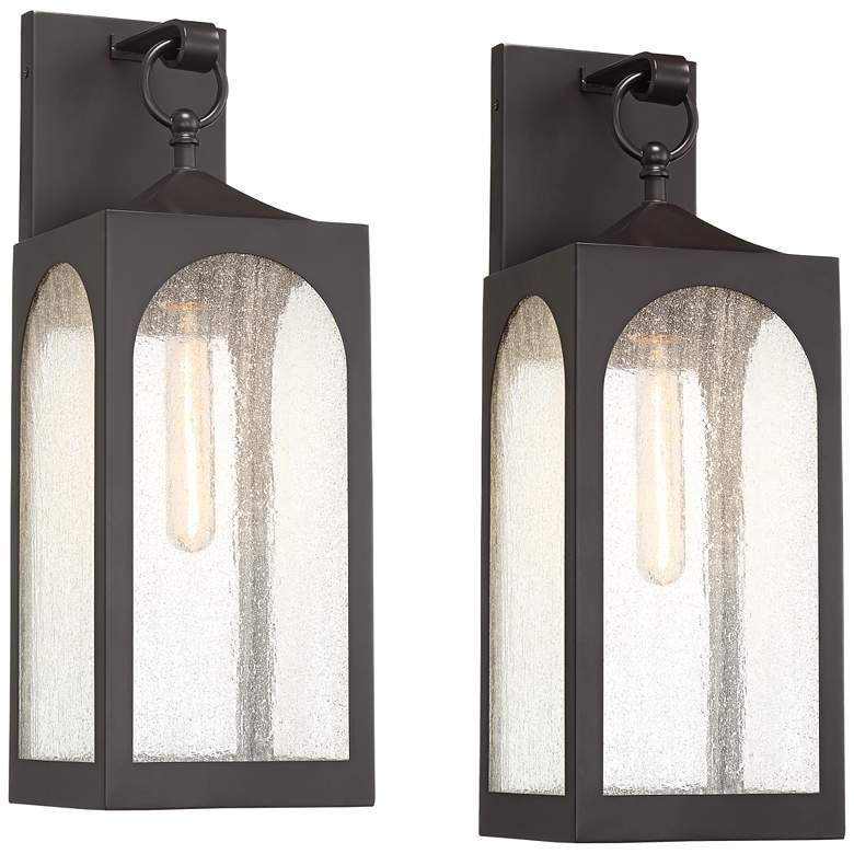 Possini Euro Tyne 20.5" Bronze Lantern Outdoor Wall Lights Set of 2 added by Ruthann R