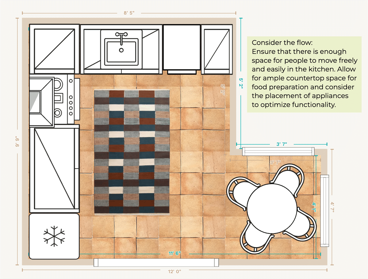 Kitchen Layout designed by Molly Lennan