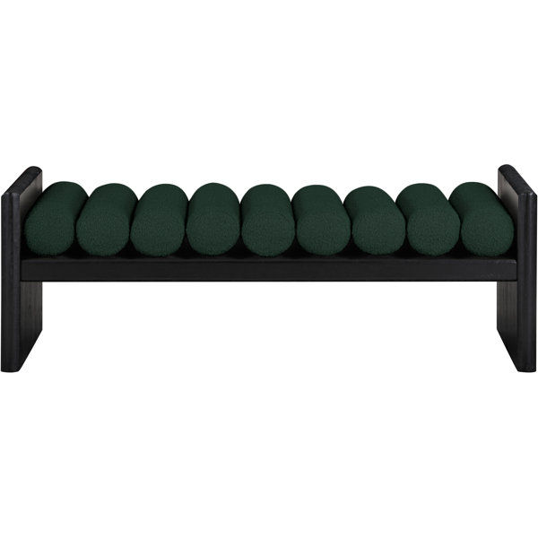 Boucle Fabric Wood Bench added by ARTIERA HICKMAN