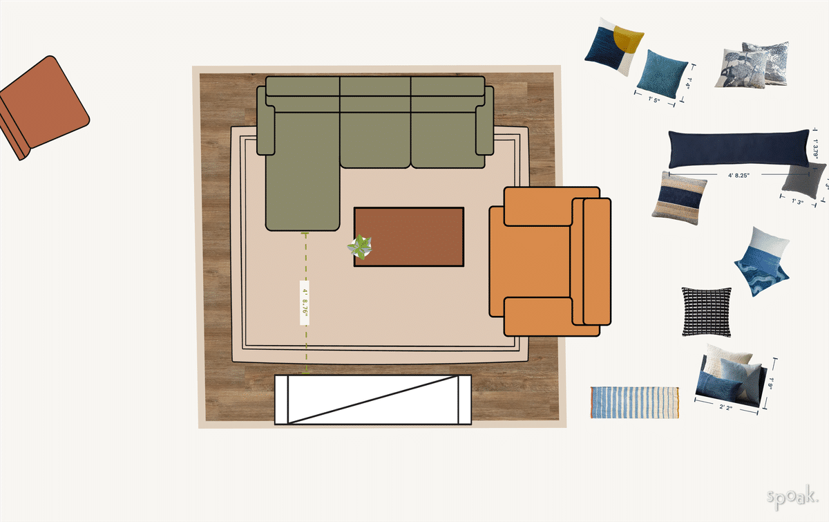 Living Room Layout designed by Julia Dahm