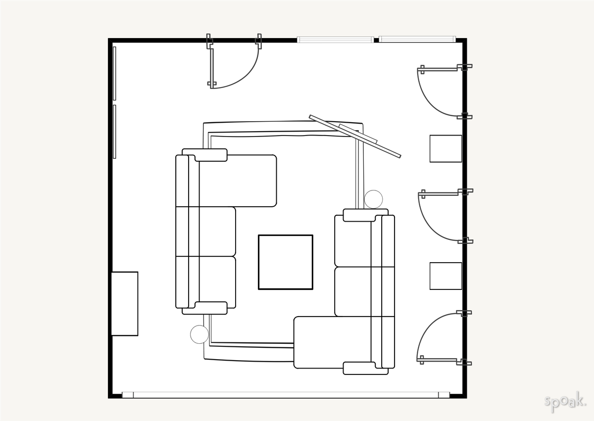 Family Room Layout designed by Dinah Silva