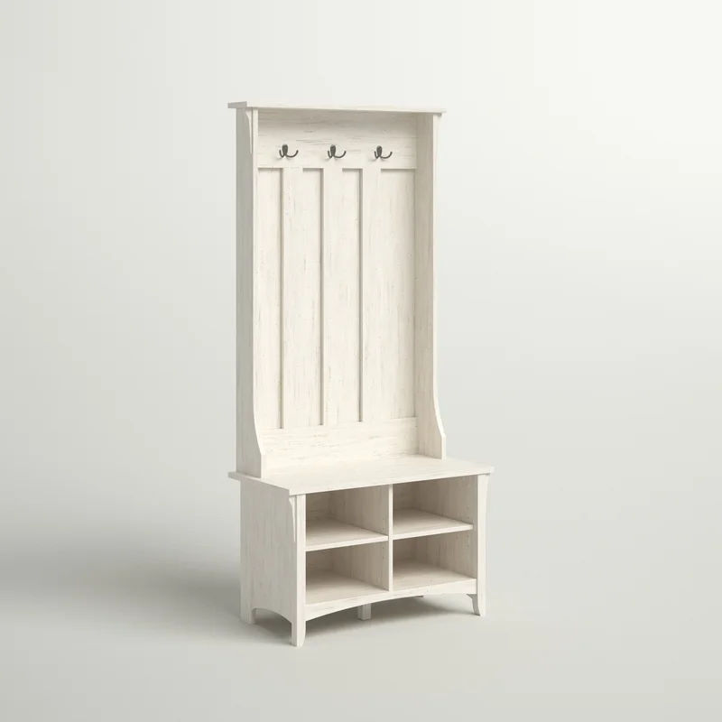 Pernell Hall Tree 32'' Wide with Bench and Shoe Storage added by Audriana Jenkins