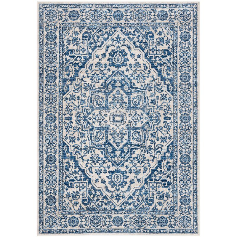 Evart Oriental Handmade Tufted Navy/Light Gray Area Rug added by Heather Brooks