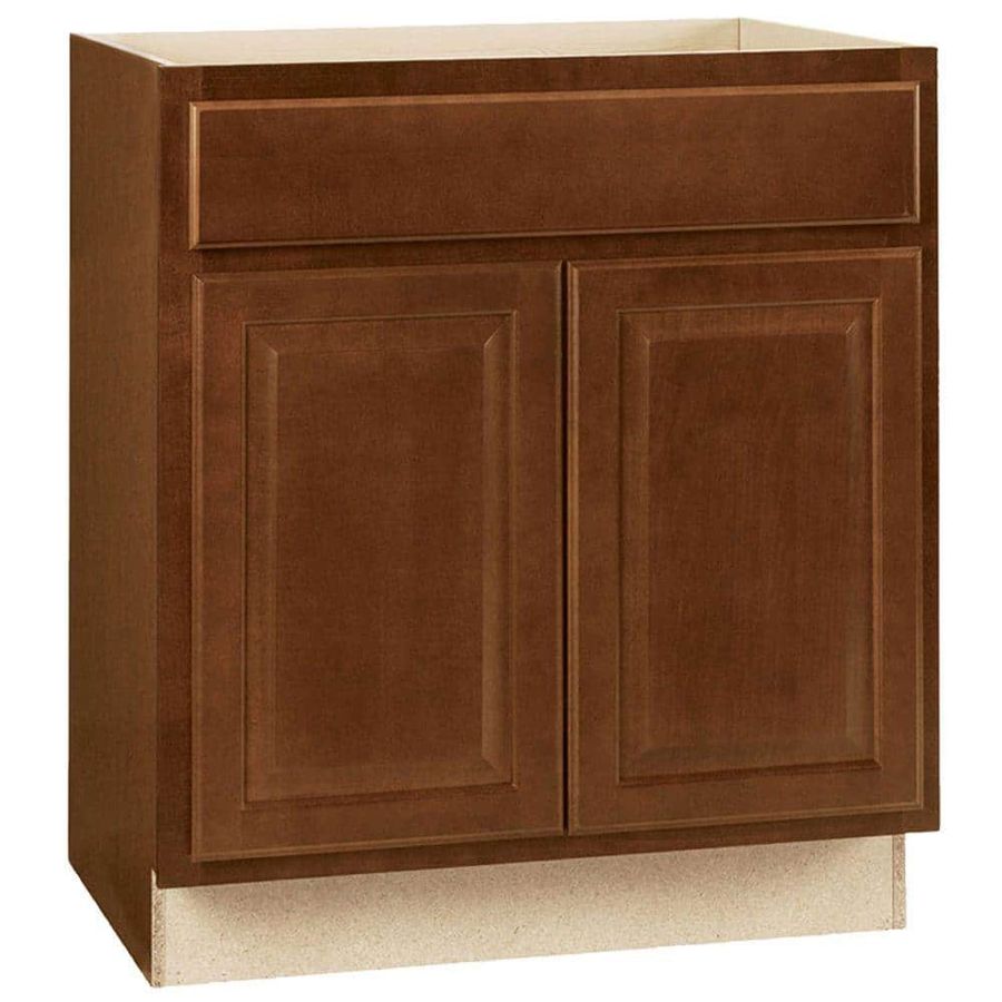 Hampton Bay Hampton 30 in. W x 24 in. D x 34.5 in. H Assembled Base Kitchen Cabinet in Cognac with Drawer Glides KB30-COG - The Home Depot added by Bethany Little