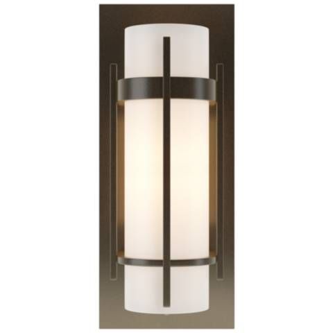 Banded with Bar Sconce - Oil Rubbed Bronze - Opal Glass - #297P4 | Lamps Plus added by Heather Kunz