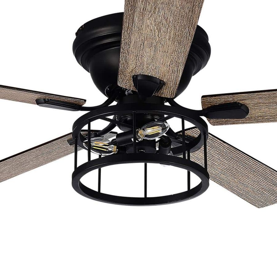 Lamober Broderick 52 in. Indoor Black Hugger Ceiling Fan with Light Kit and Remote Control Included ZY240INC02-ORB - The Home Depot added by Sherez Mohamed