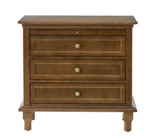 Lark Manor™ Arthelia 3-Drawers Nightstand with Built-in Charging Station and Solid Wood Legs & Reviews | Wayfair added by NE KO