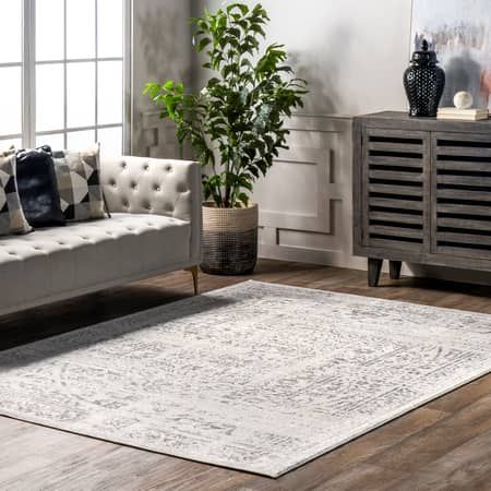Gray Ring Around The Rosette 9' x 12' Area Rug added by Where The Heart Is Designs