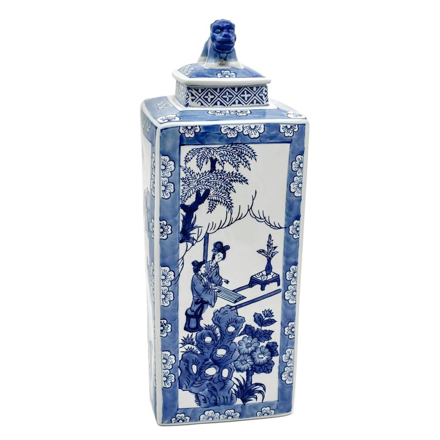 20" Blue & White Square Fu Dog Jar added by Vanessa Grech