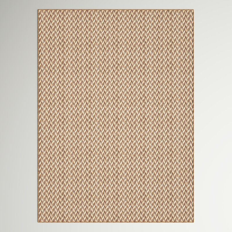 Malaya Herringbone Power Loom Beige Indoor/Outdoor Patio Rug added by Kristen Dominguez