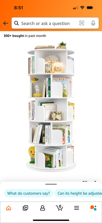 Aheaplus Rotating Bookshelf added by Brittany Vink