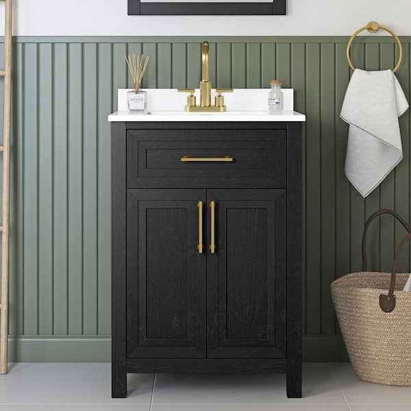 BEAUFORT 24 IN SINGLE SINK BLACK VANITY added by Blake Riley