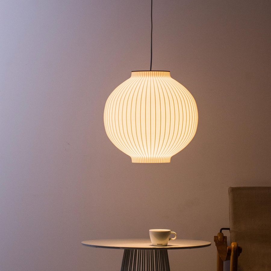 Pendant Light - White Hanging Lamp - Modern Light Fixture - Round Ceiling Lamp added by Meckila Britt
