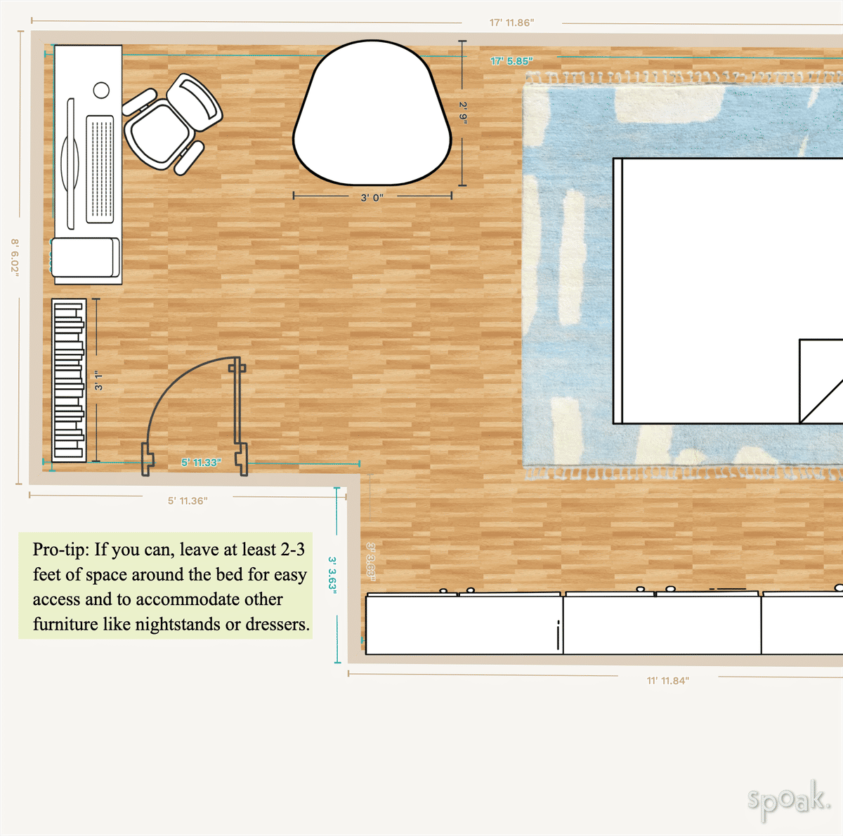 Primary Bedroom Plan designed by Echo Merrell