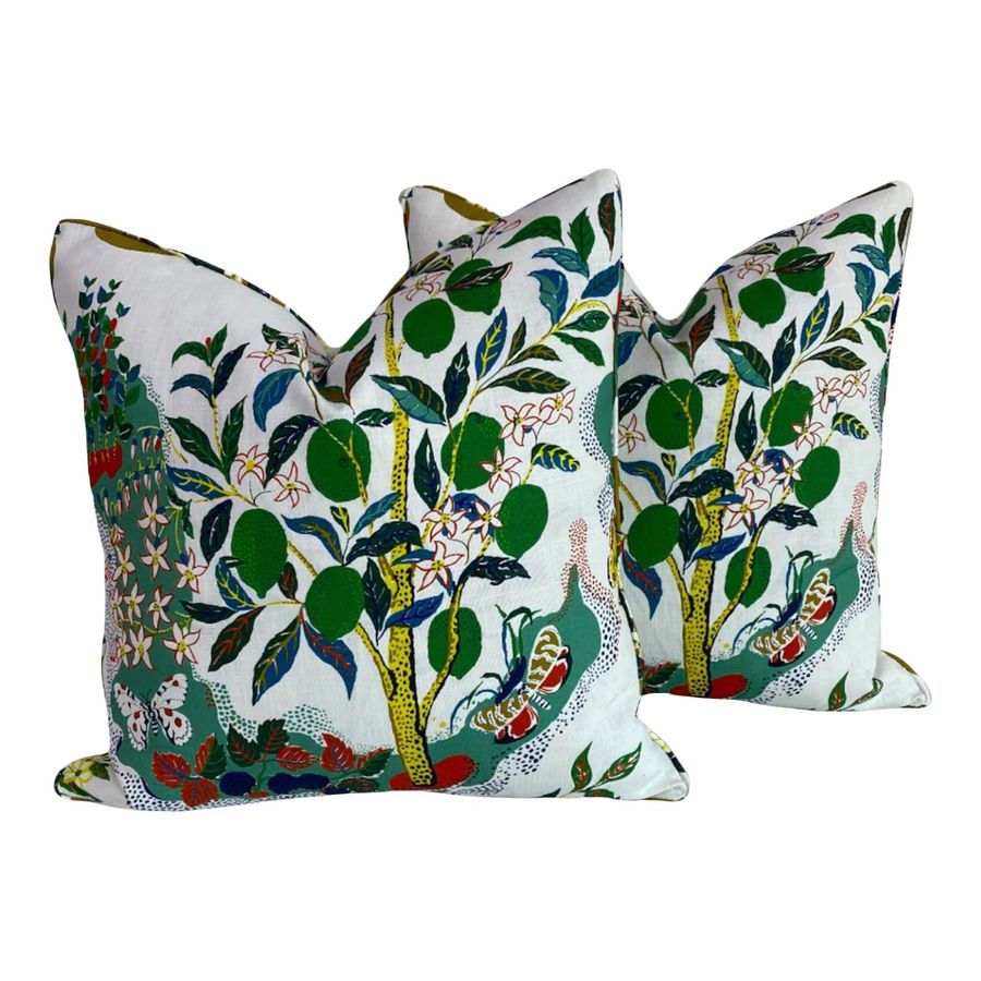 Schumacher Citrus Garden Indoor and Outdoor Pillows - Set of 2 added by Egina Manachova/Silverbark Studio