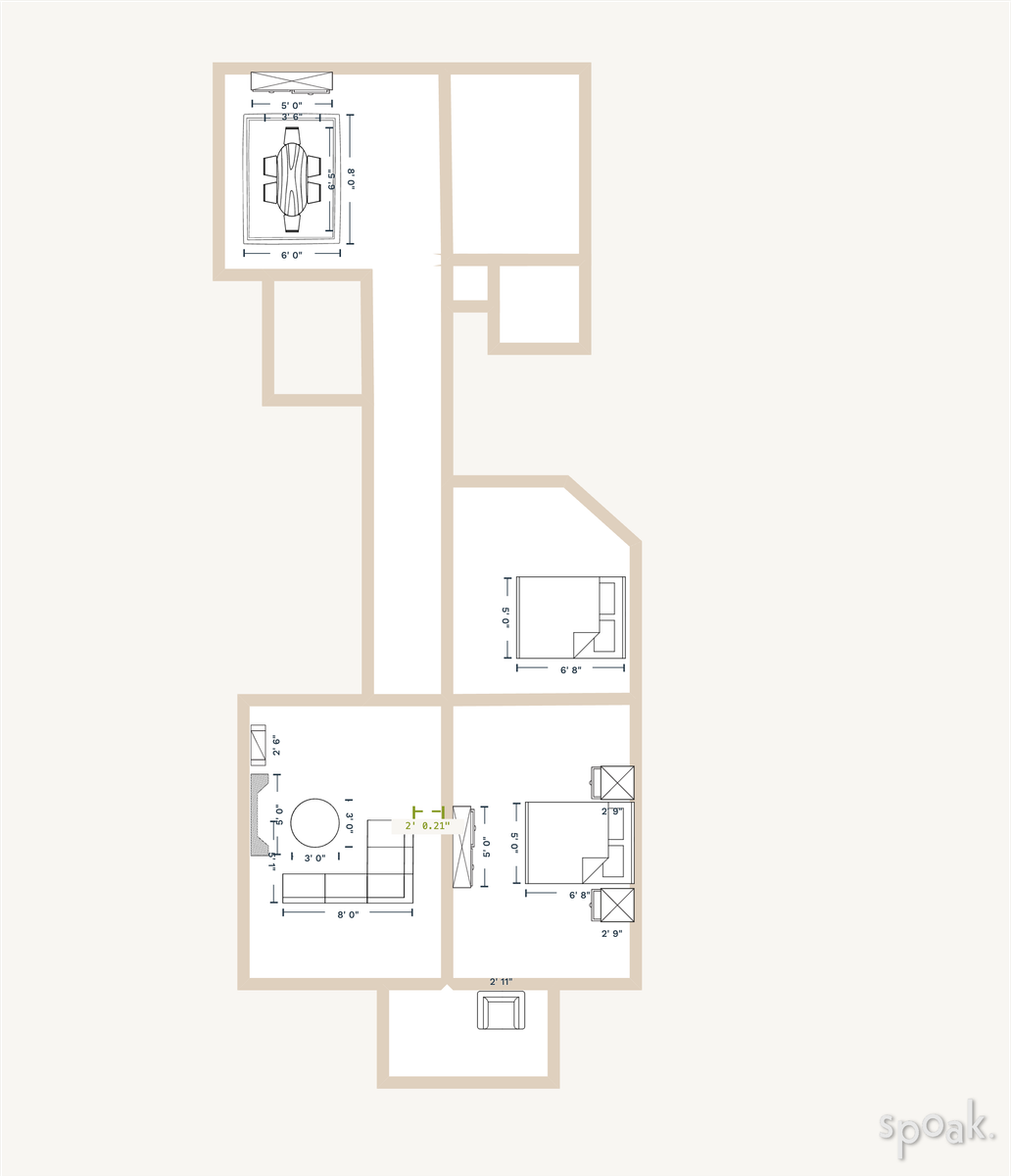 Apartment Plan designed by Saba Sahmoedini